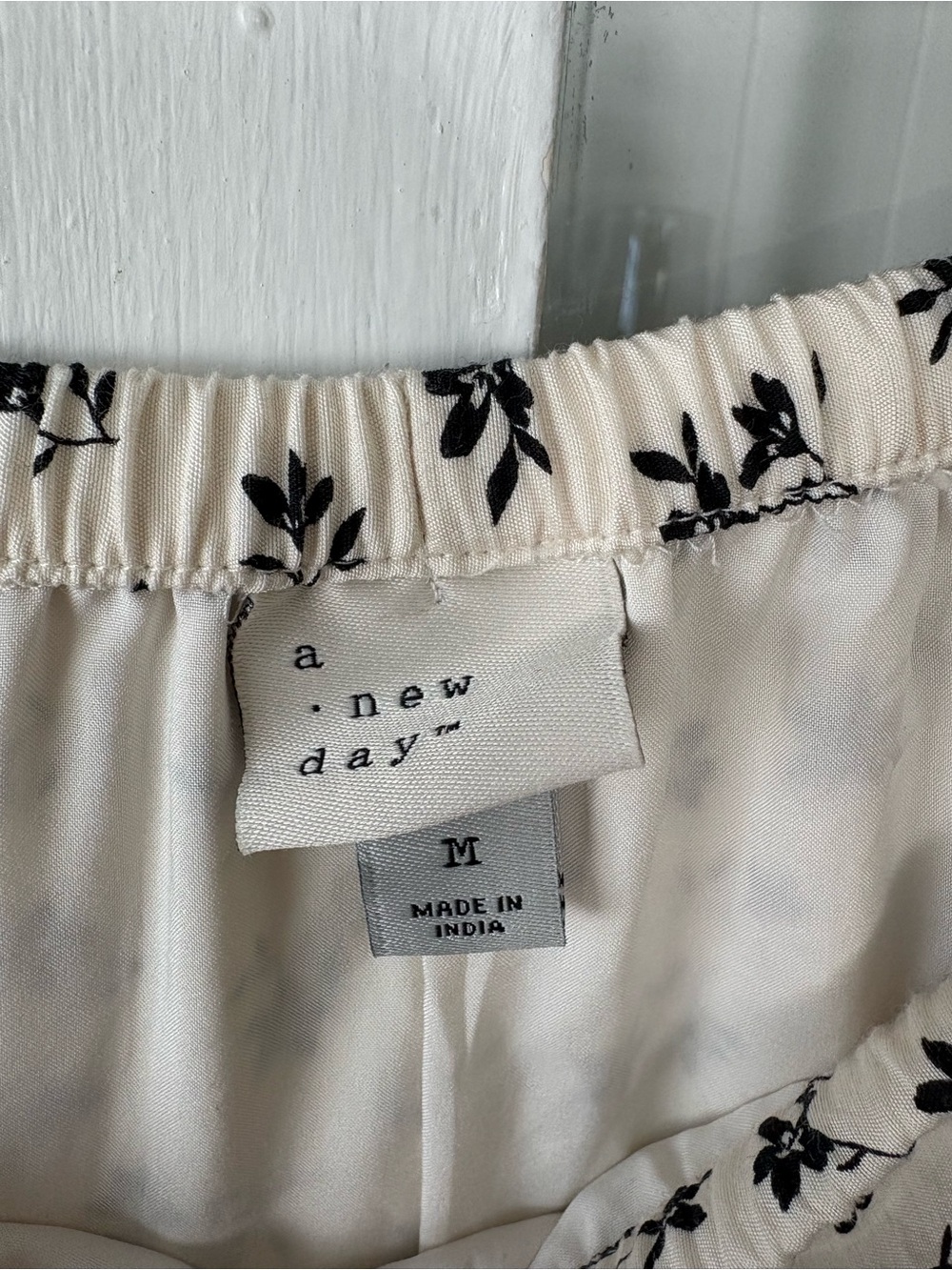 a new day Cream Midi Skirt with Black Floral Print - Picture 3 of 5